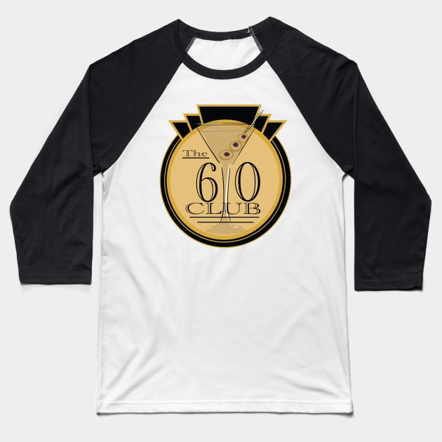 Martini 60 Baseball T-Shirt by ByersArtLab